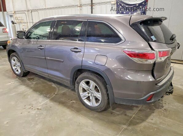 5TDDKRFH0GS240881 2016 TOYOTA HIGHLANDER Gray Trasero izquierdo