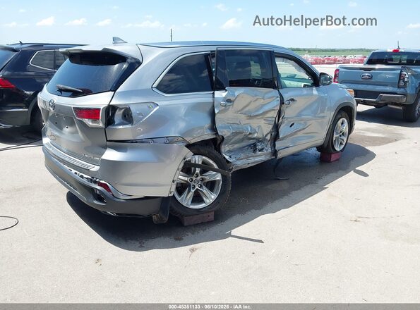 5TDDKRFH2GS248464 2016 TOYOTA HIGHLANDER Silver Задня права чверть