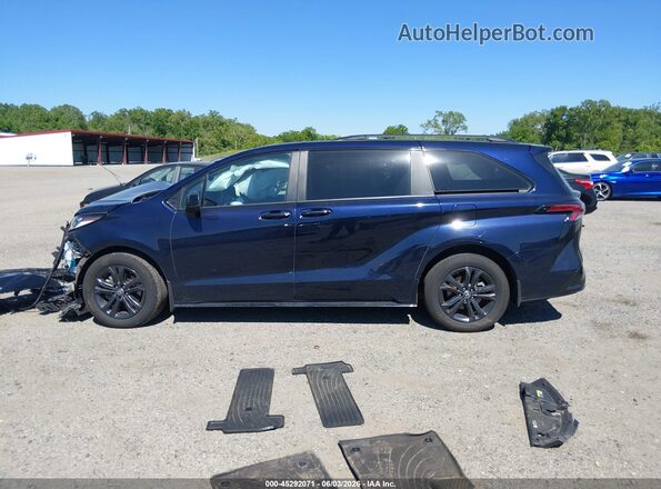 5TDDSKFC0SS167127 2025 TOYOTA SIENNA Blue Սալոնի հետևի տեսք