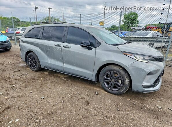 5TDDSKFC0SS171081 2025 TOYOTA SIENNA Gray Przód prawy
