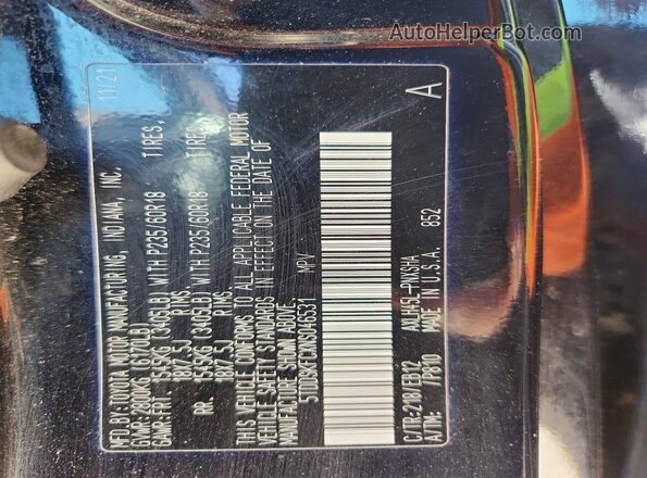 5TDDSKFCXNS046531 2022 TOYOTA SIENNA Black 