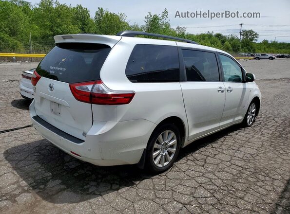 5TDDZ3DC2HS161164 2017 TOYOTA SIENNA White Задня права чверть