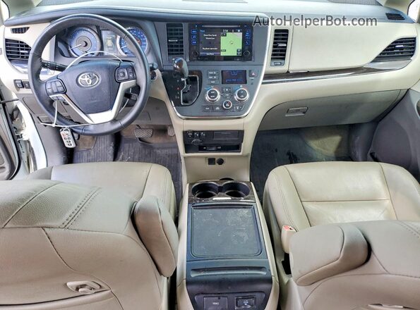 5TDDZ3DC2HS183102 2017 TOYOTA SIENNA White წინა პანელის ხედი