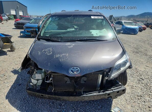 5TDDZ3DC3HS186929 2017 TOYOTA SIENNA Charcoal Front view