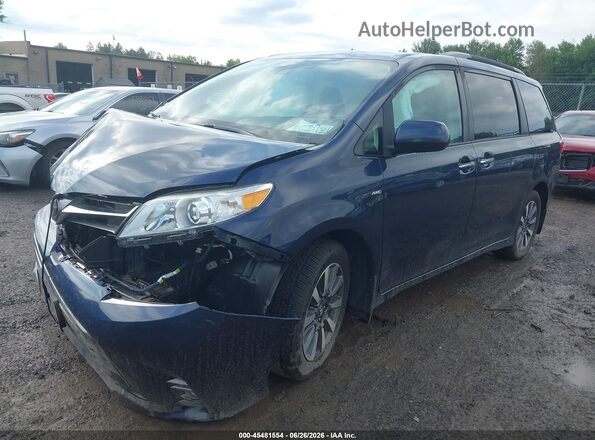 5TDDZ3DC6JS208203 2018 TOYOTA SIENNA Blue Առջևի ձախ երեք քառորդ տեսարան