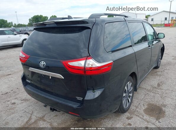 5TDDZ3DC6KS221194 2019 TOYOTA SIENNA Черный Задняя правая четверть