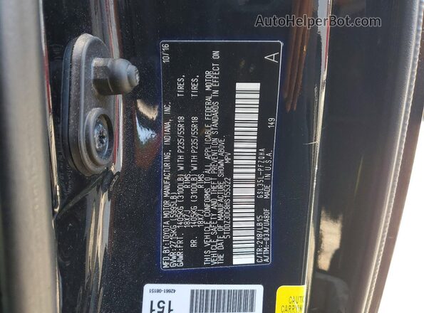5TDDZ3DC8HS155322 2017 TOYOTA SIENNA Black 