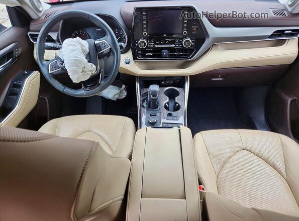 5TDDZRBH4LS022602 2020 TOYOTA HIGHLANDER Burgundy Առջևի վահանակի տեսք