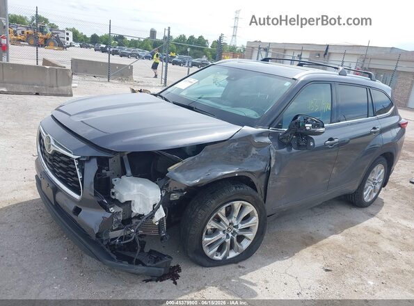 5TDDZRBH7MS530113 2021 TOYOTA HIGHLANDER Gray Front left