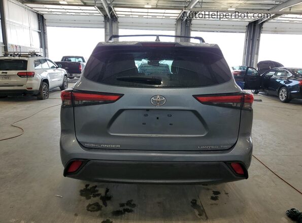 5TDDZRBH8MS087017 2021 TOYOTA HIGHLANDER Blue Rear view