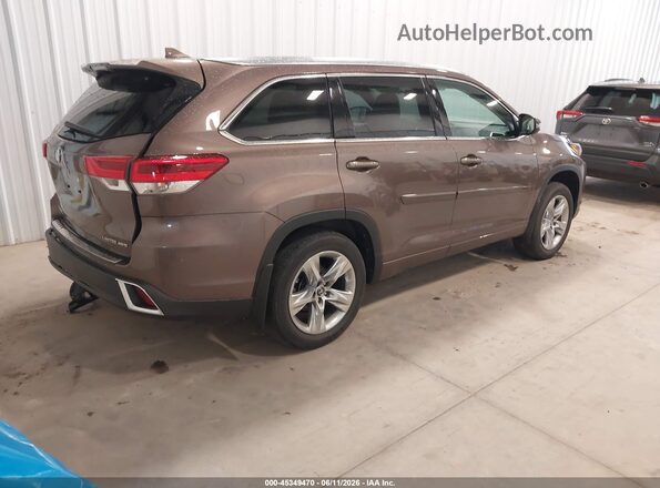5TDDZRFH0KS933227 2019 TOYOTA HIGHLANDER Brown Rear right