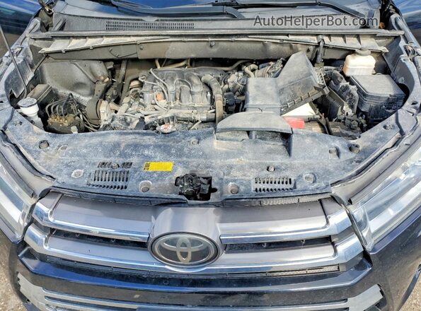 5TDDZRFH1JS833975 2018 TOYOTA HIGHLANDER Black Вид підкапотного простору