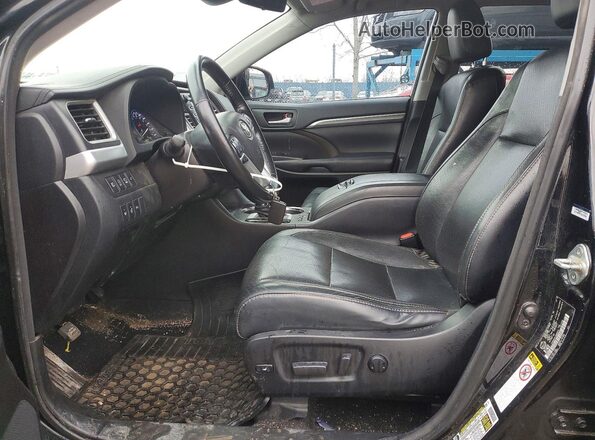 5TDDZRFH1JS833975 2018 TOYOTA HIGHLANDER Black Вид салону спереду