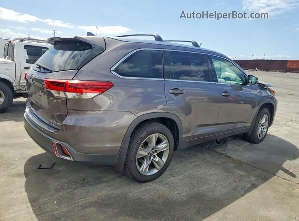 5TDDZRFH1KS961487 2019 TOYOTA HIGHLANDER Gray Հետևի աջ