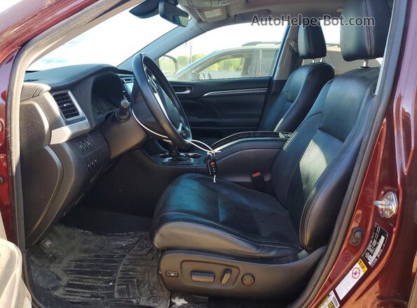 5TDDZRFH2HS466224 2017 TOYOTA HIGHLANDER Brown წინა სალონის ხედი