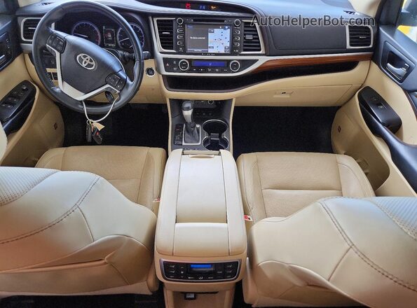 5TDDZRFH2KS929941 2019 TOYOTA HIGHLANDER White Առջևի վահանակի տեսք