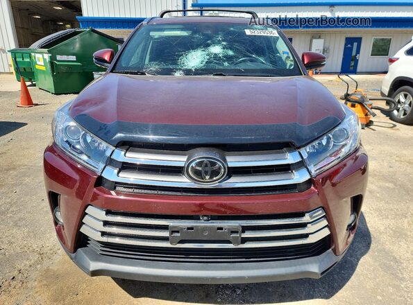 5TDDZRFH3HS453238 2017 TOYOTA HIGHLANDER Burgundy Front view