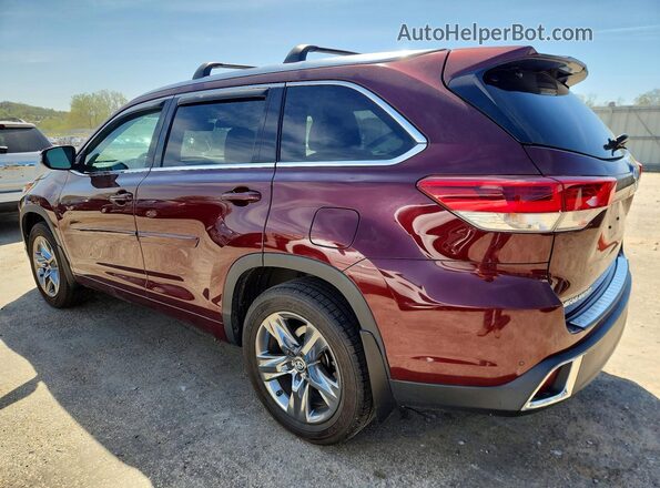 5TDDZRFH3HS453238 2017 TOYOTA HIGHLANDER Burgundy Rear left