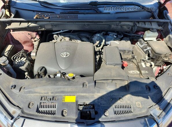 5TDDZRFH3HS453238 2017 TOYOTA HIGHLANDER Burgundy Engine compartment view