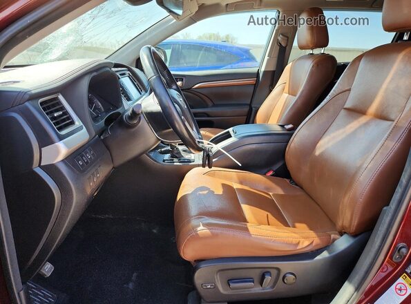 5TDDZRFH3HS453238 2017 TOYOTA HIGHLANDER Burgundy Front interior view