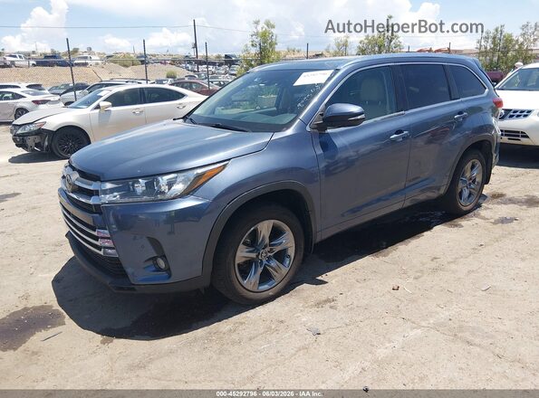 5TDDZRFH3JS874673 2018 TOYOTA HIGHLANDER Blue Przód lewy