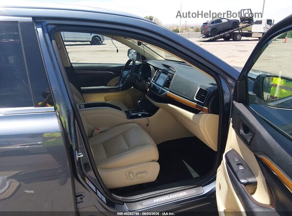 5TDDZRFH3JS874673 2018 TOYOTA HIGHLANDER Blue Widok wnętrza z przodu