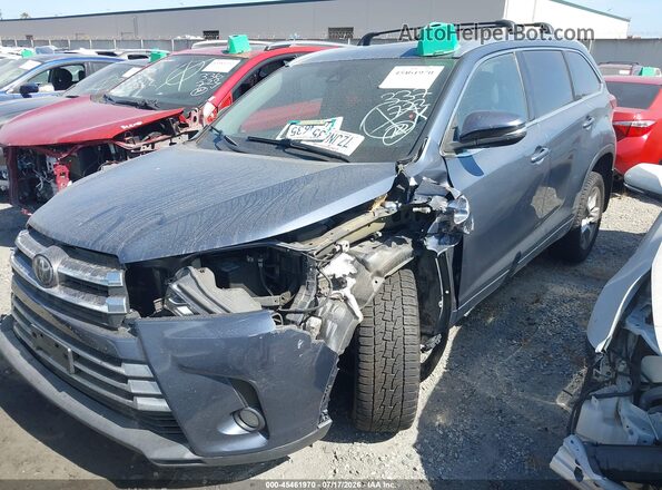 5TDDZRFH5HS447375 2017 TOYOTA HIGHLANDER Blue Առջևի ձախ երեք քառորդ տեսարան