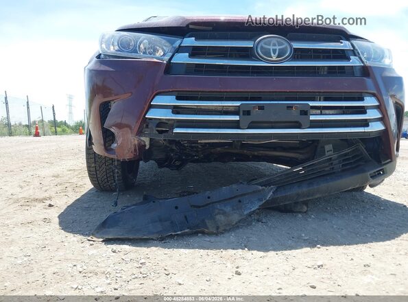 5TDDZRFH5JS824714 2018 TOYOTA HIGHLANDER Burgundy Widok z przodu