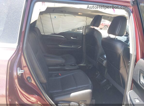 5TDDZRFH5JS824714 2018 TOYOTA HIGHLANDER Burgundy Widok naklejki z numerem VIN