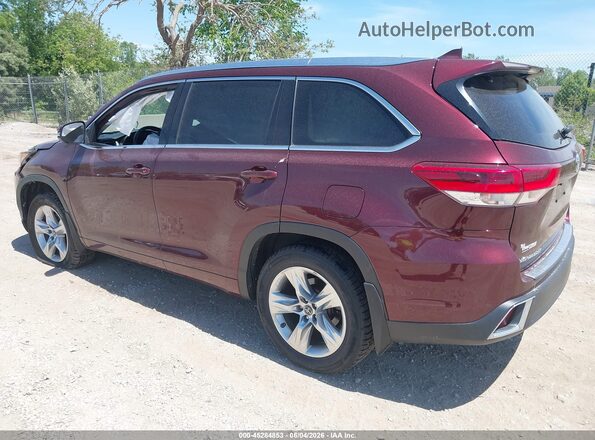 5TDDZRFH5JS824714 2018 TOYOTA HIGHLANDER Burgundy Tył lewy