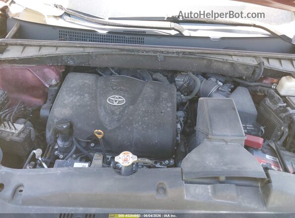 5TDDZRFH5JS824714 2018 TOYOTA HIGHLANDER Burgundy Widok z tyłu