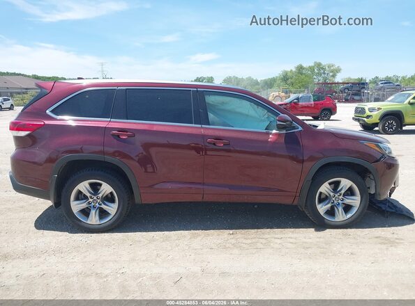 5TDDZRFH5JS824714 2018 TOYOTA HIGHLANDER Burgundy Widok wnętrza 360 stopni