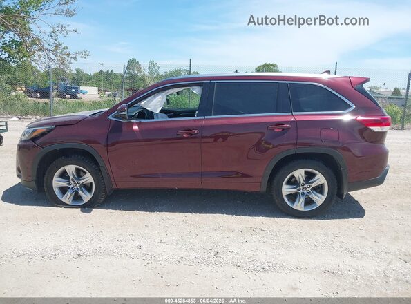 5TDDZRFH5JS824714 2018 TOYOTA HIGHLANDER Burgundy 