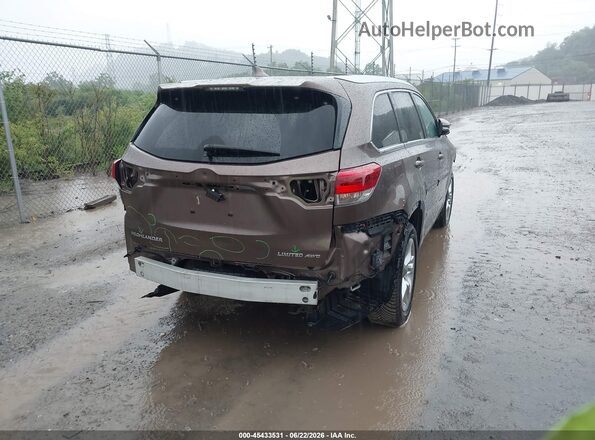 5TDDZRFH5JS868745 2018 TOYOTA HIGHLANDER Brown Tył prawy