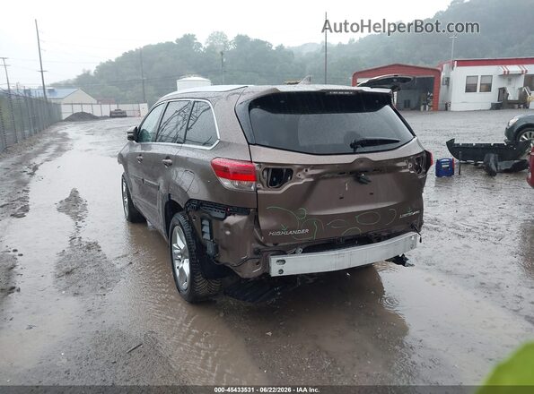 5TDDZRFH5JS868745 2018 TOYOTA HIGHLANDER Brown Tył lewy