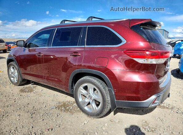5TDDZRFH6HS358446 2017 TOYOTA HIGHLANDER Burgundy უკანა მარცხენა