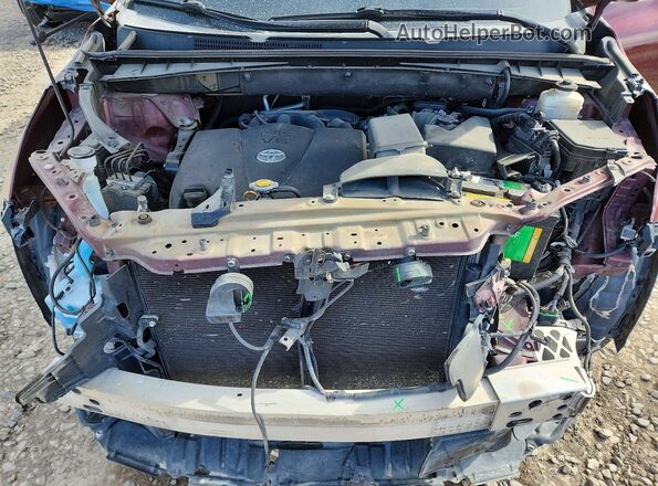 5TDDZRFH6HS358446 2017 TOYOTA HIGHLANDER Burgundy ძრავის განყოფილების ხედი