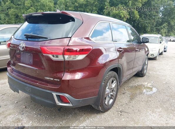 5TDDZRFH6HS464895 2017 TOYOTA HIGHLANDER Maroon Հետևի աջ