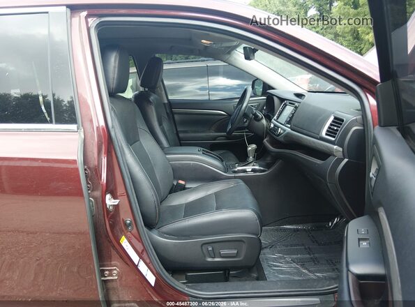 5TDDZRFH6HS464895 2017 TOYOTA HIGHLANDER Maroon Սալոնի դիմացի տեսք