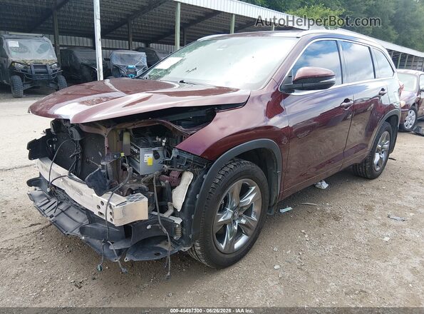 5TDDZRFH6HS464895 2017 TOYOTA HIGHLANDER Maroon Առջևի ձախ երեք քառորդ տեսարան