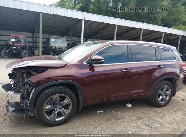 5TDDZRFH6HS464895 2017 TOYOTA HIGHLANDER Maroon 