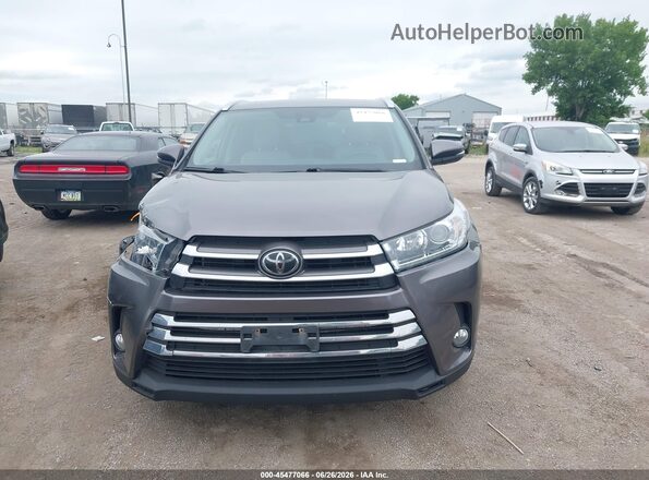 5TDDZRFH7JS853860 2018 TOYOTA HIGHLANDER Gray Вид щитка приладів