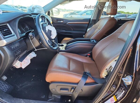5TDDZRFH7KS740072 2019 TOYOTA HIGHLANDER Black Front interior view