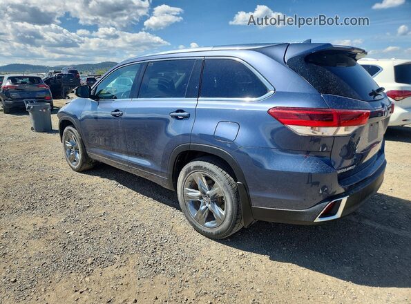 5TDDZRFH8JS850644 2018 TOYOTA HIGHLANDER Blue Հետևի ձախ