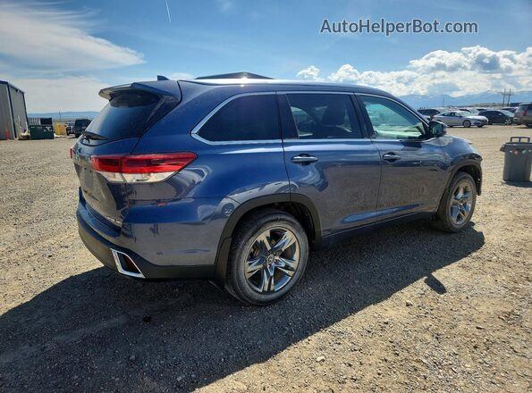 5TDDZRFH8JS850644 2018 TOYOTA HIGHLANDER Blue Հետևի աջ