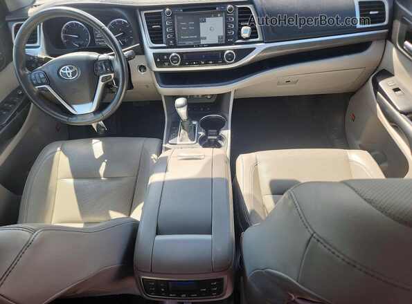 5TDDZRFH8JS850644 2018 TOYOTA HIGHLANDER Blue Առջևի վահանակի տեսք
