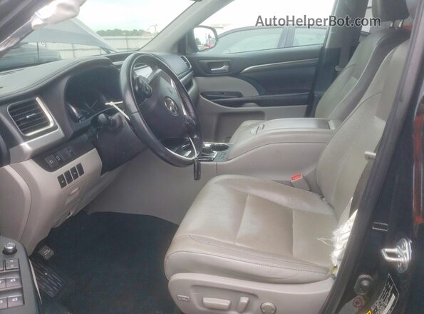 5TDDZRFH8KS960658 2019 TOYOTA HIGHLANDER Black წინა სალონის ხედი