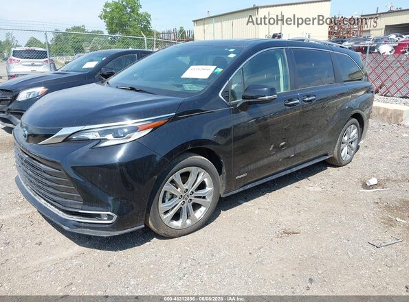 5TDERKEC8MS003788 2021 TOYOTA SIENNA Black წინა მარცხენა ხედი სამი მეოთხედიდან