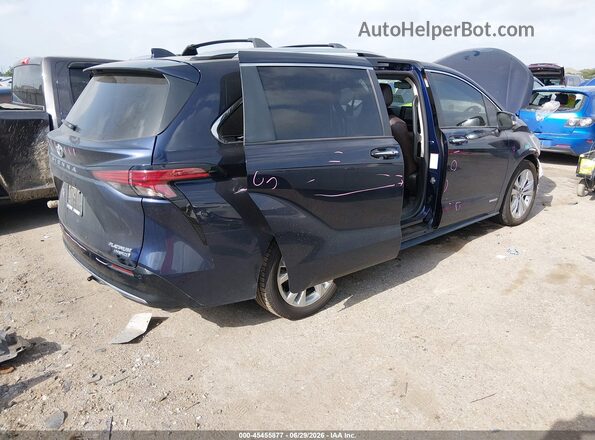 5TDERKEC9MS021457 2021 TOYOTA SIENNA Blue Задня права чверть