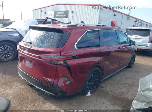 5TDESKFC0RS130772 2024 TOYOTA SIENNA Maroon უკანა მარჯვენა